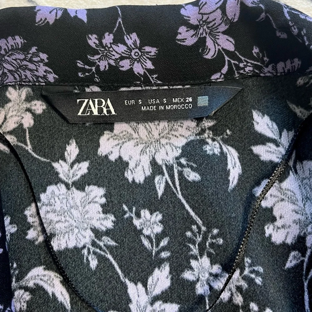 ZARA Floral Blazer Style Long Sleeve Romper Small